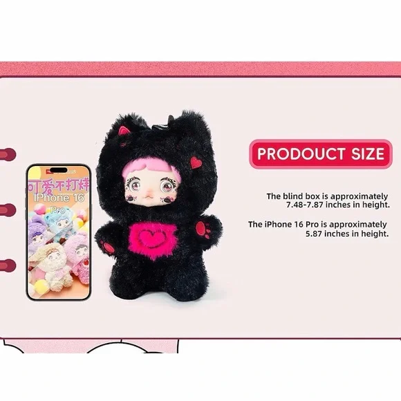 Nommi “MIMI” Loveliness Never Ends Series Blind Box Raspberry Cat Pink Black 🩷 - Picture 4 of 11